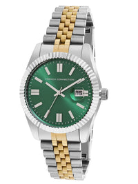 Sambungan Perancis Lelaki Gelang Keluli Tahan Karat Tali Tali Analog Watch FCP41TM-GR