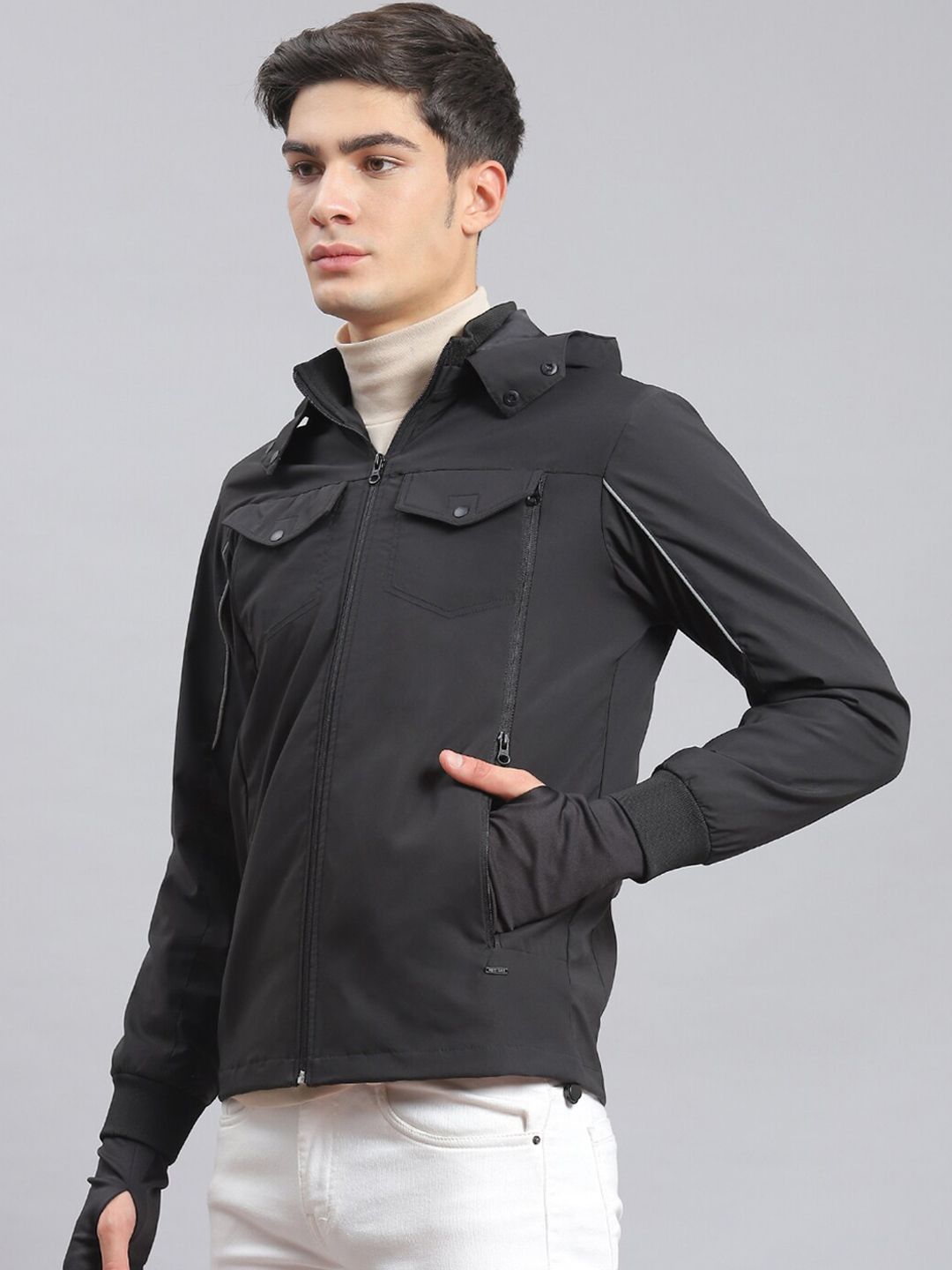 Monte Carlo Hooded Lightweight Bomber Jacket