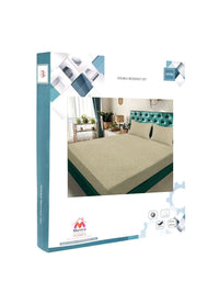 Myntra Elegant Homes Beige Floral 300 TC Cadar Katil King dengan 2 Sarung Bantal