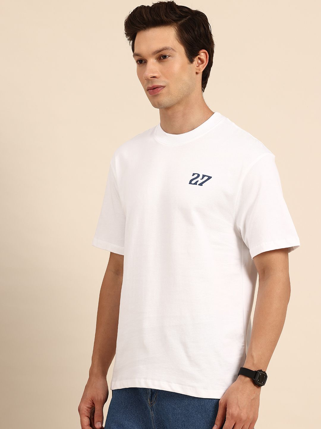 Being Human Pure Cotton Graphic Printed Relaxed Fit T-shirt