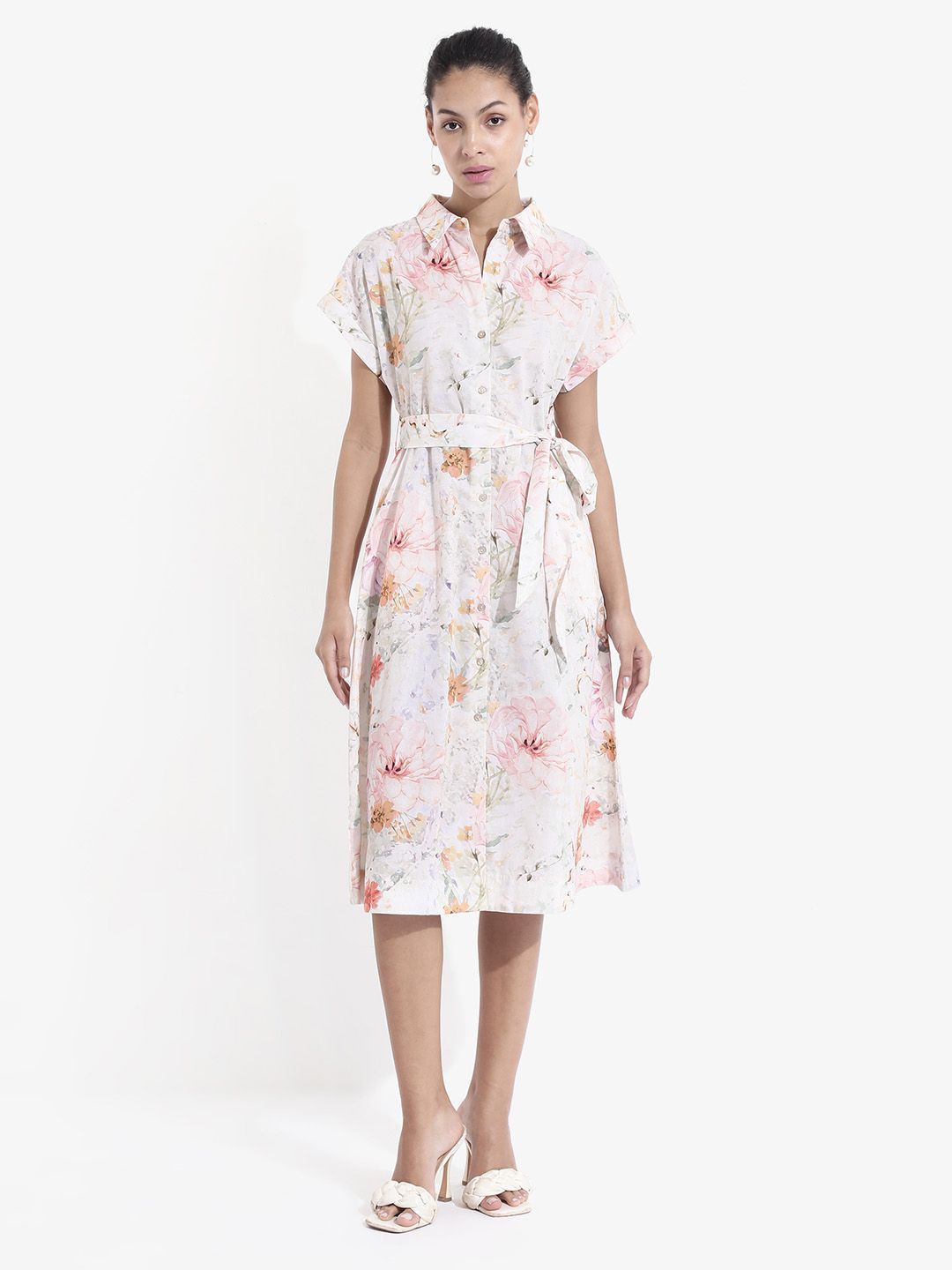 Rareism Fit & Flare Midi Dress Fit & Flare
