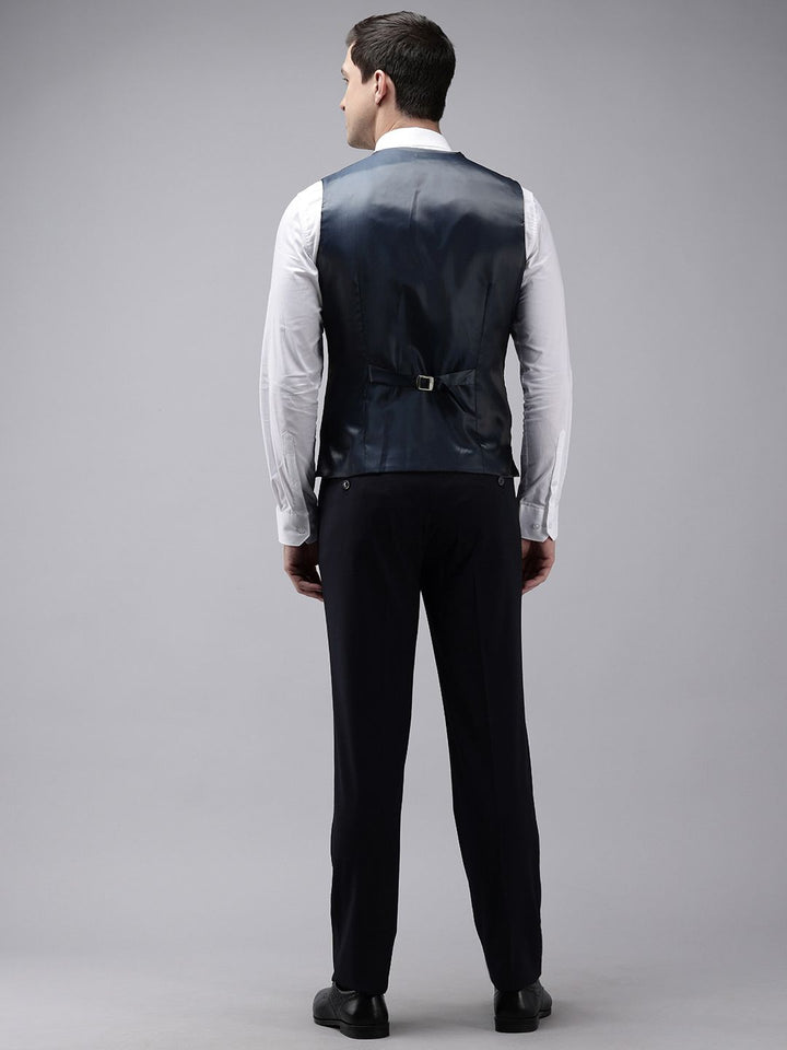 Park Avenue Self Design Single Breasted Super Slim Fit 3-Peice Suit