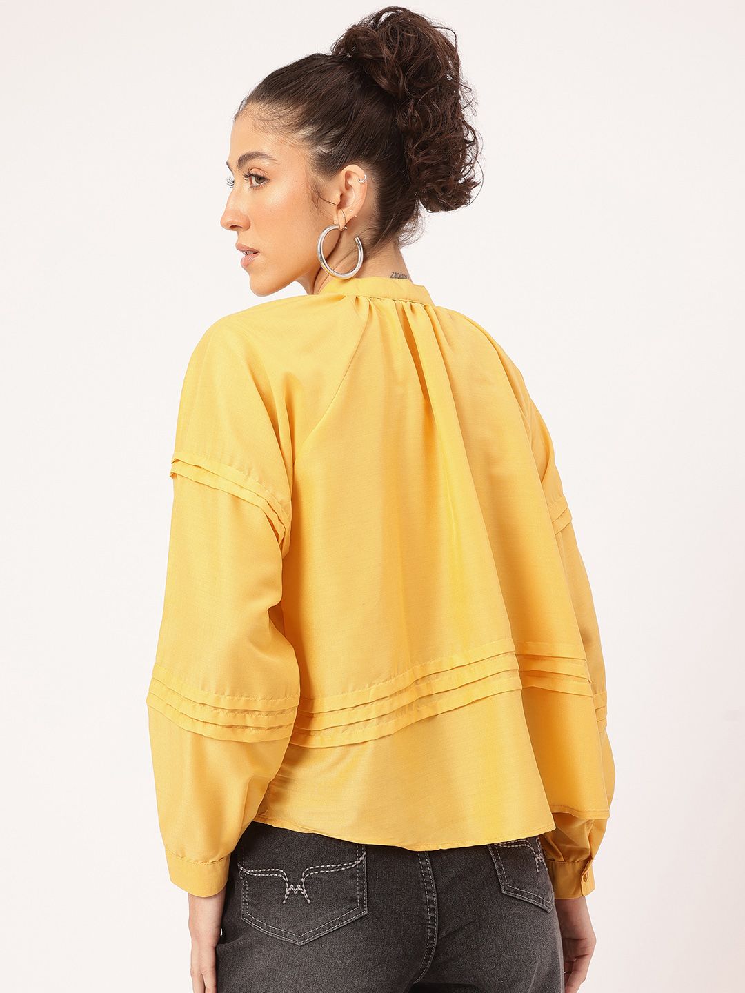 DressBerry Elevated Simplicity Pleated Shirt