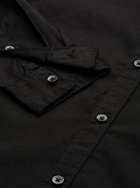 The Indian Garage Co Men Black Comfort Cotton Casual Shirt