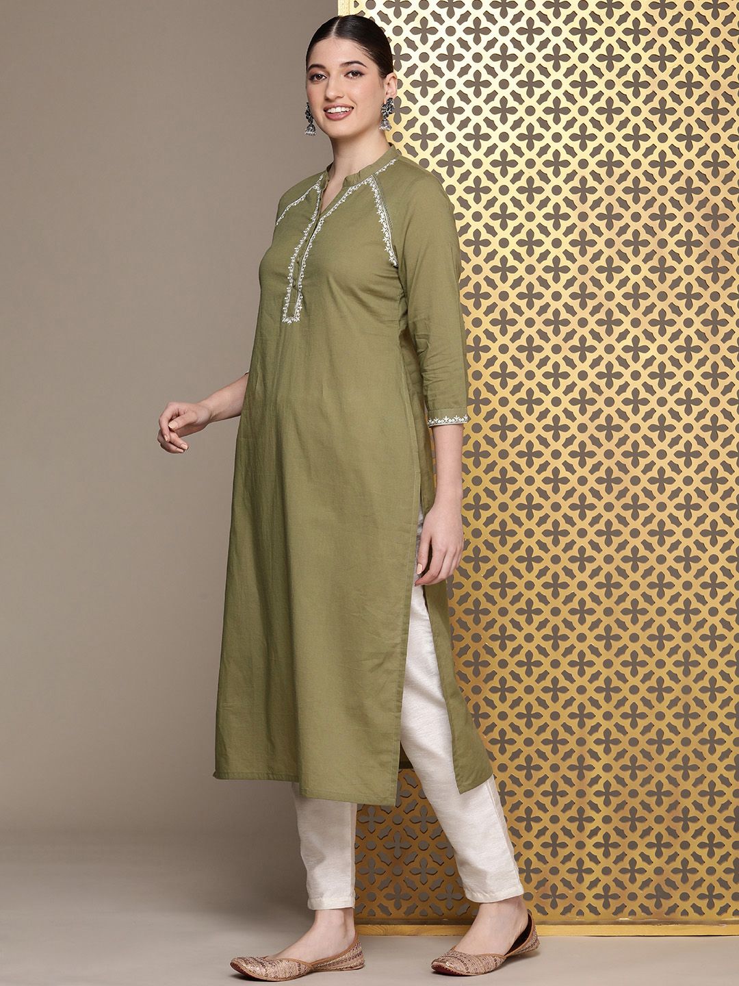House of Pataudi Ethnic Motifs Embroidered Jashn Kurta