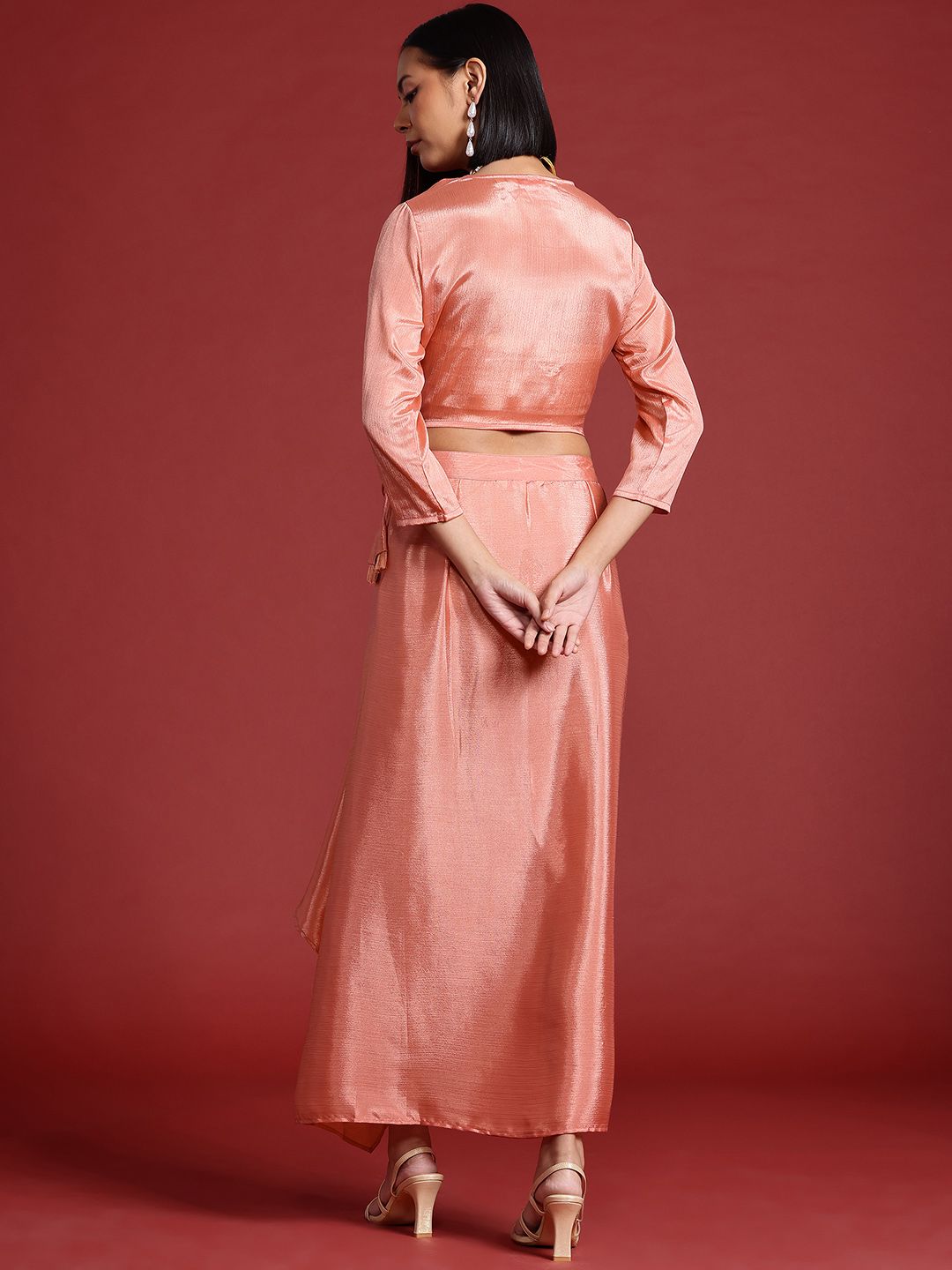 all about you Embroidered Detail Wrap Ethnic Co-ords