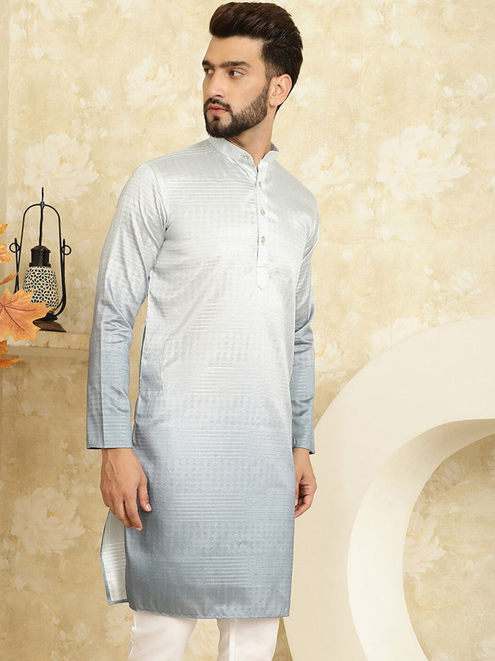 SOJANYA Woven Design Sequinned Regular Kurta