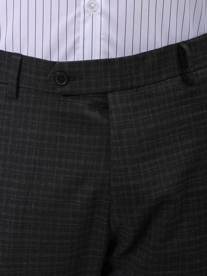 The Indian Garage Co. X Luxe Men Checked Slim Fit Formal Trousers