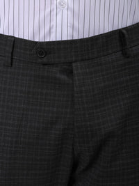 The Indian Garage Co. X Luxe Men Checked Slim Fit Formal Trousers