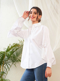 Baju Kasual Kapas Tulen SASSAFRAS Putih