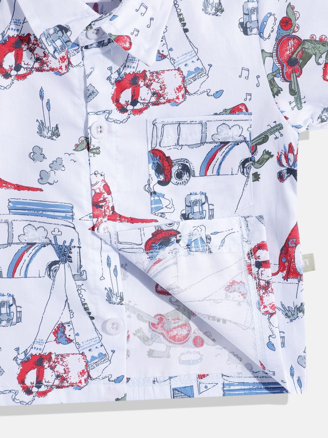 Moms Love Infant Boys Conversational Print Pure Cotton Shirt