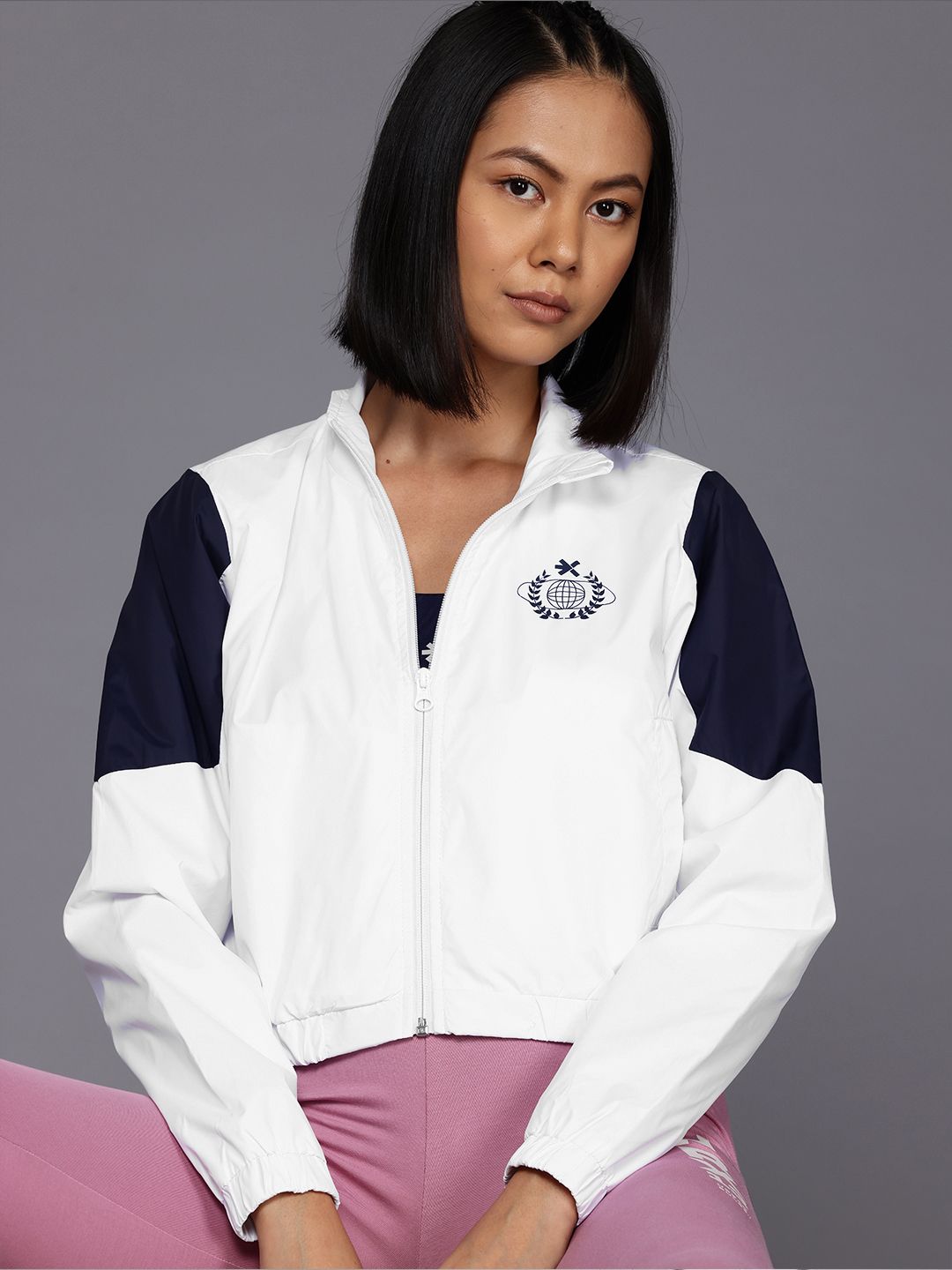HRX by Hrithik Roshan Lifestyle Colourblocked Crop Jacket