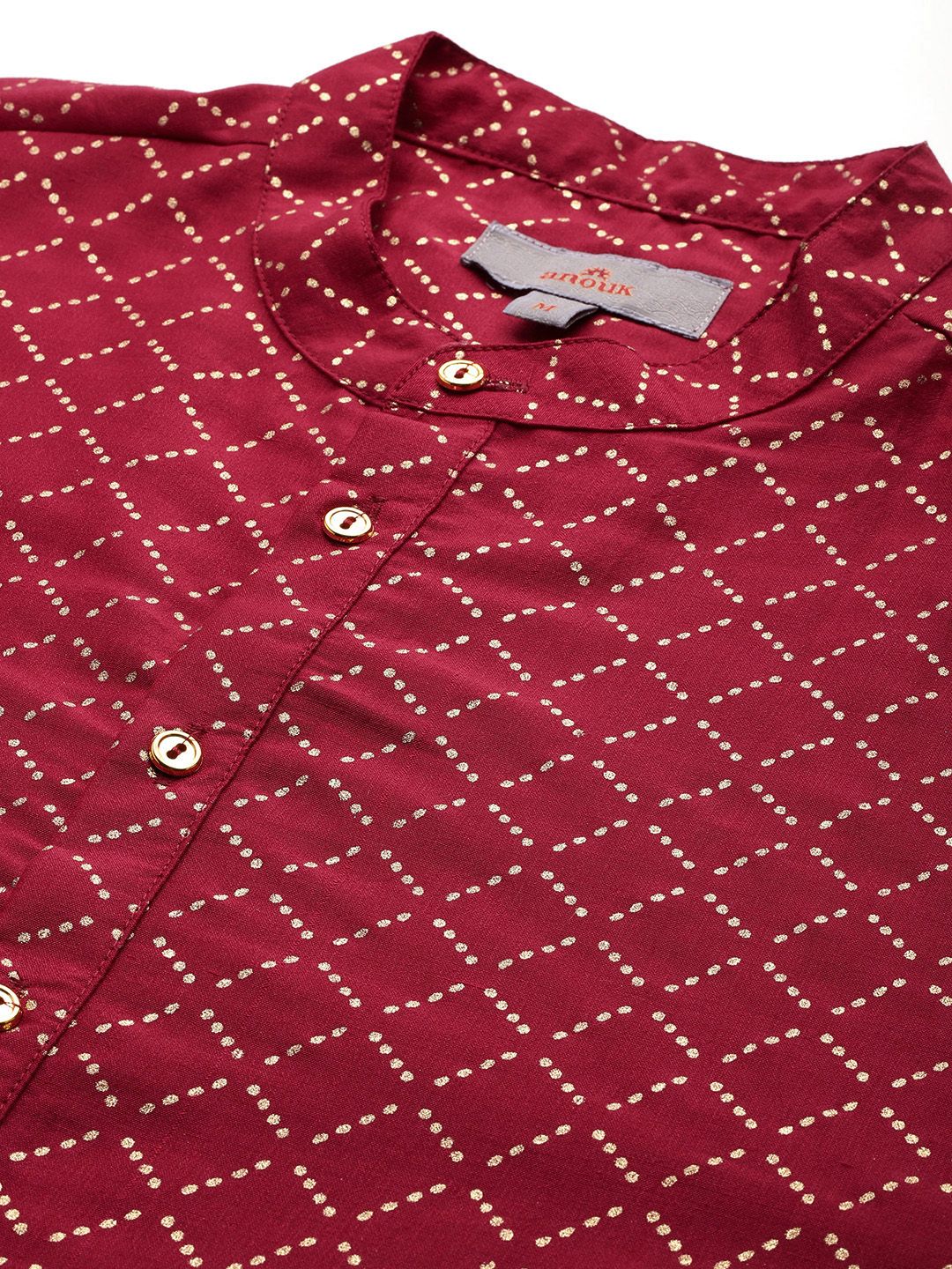 Anouk Men Printed Regular Kurta with Churidar
