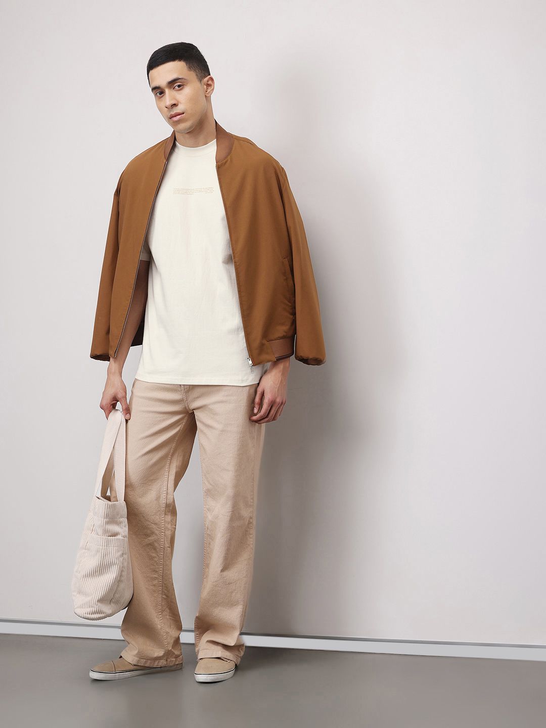 ether Kora Relaxed Fit Typography Printed Cotton T-shirt