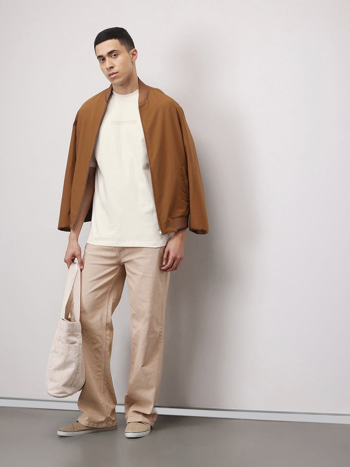 ether Kora Relaxed Fit Typography Printed Cotton T-shirt
