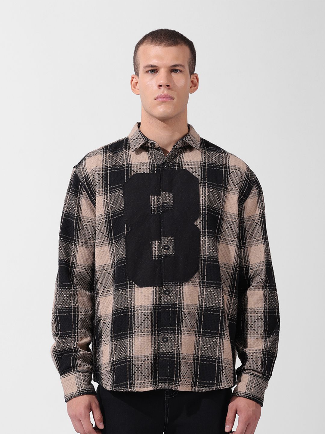 The Indian Garage Co Men Relaxed Fit Checkered Street Wear Shirt
