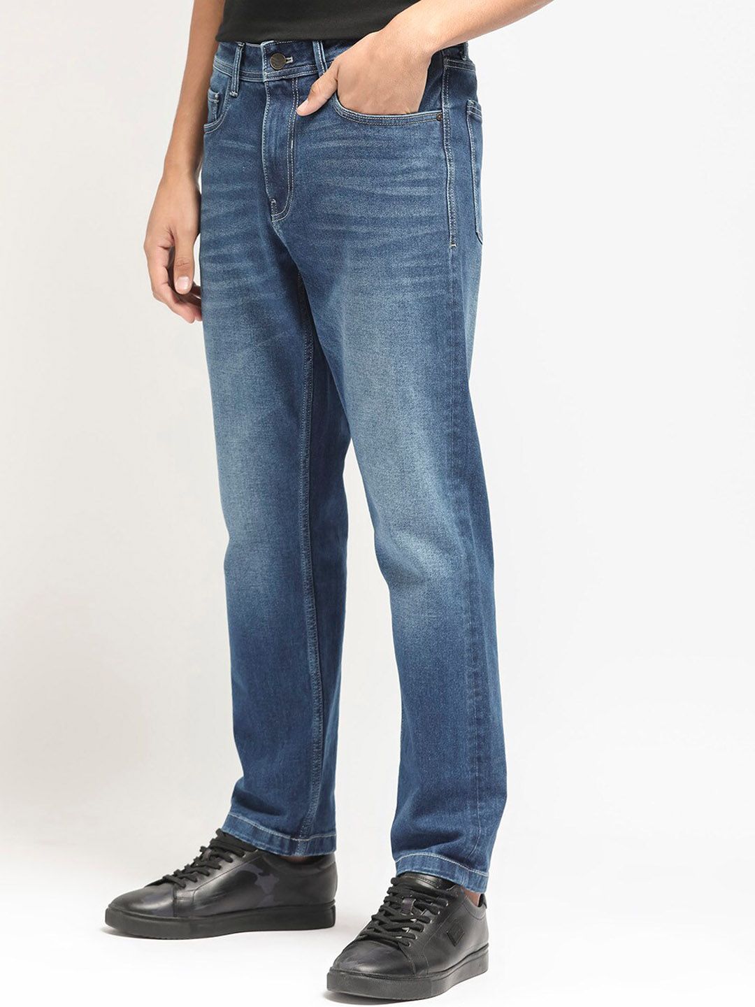 RARE RABBIT Men Polin Regular Fit Cotton Jeans