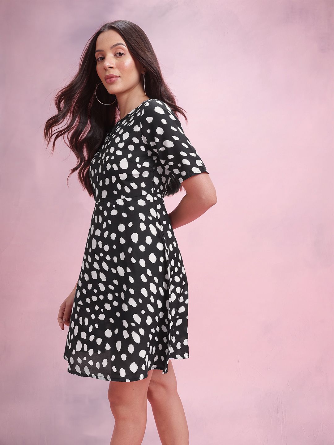 DressBerry Printed A-Line Dress