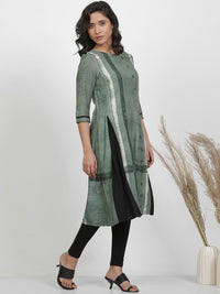W Printed Regular Thread Work Round Neck Kurta Sets