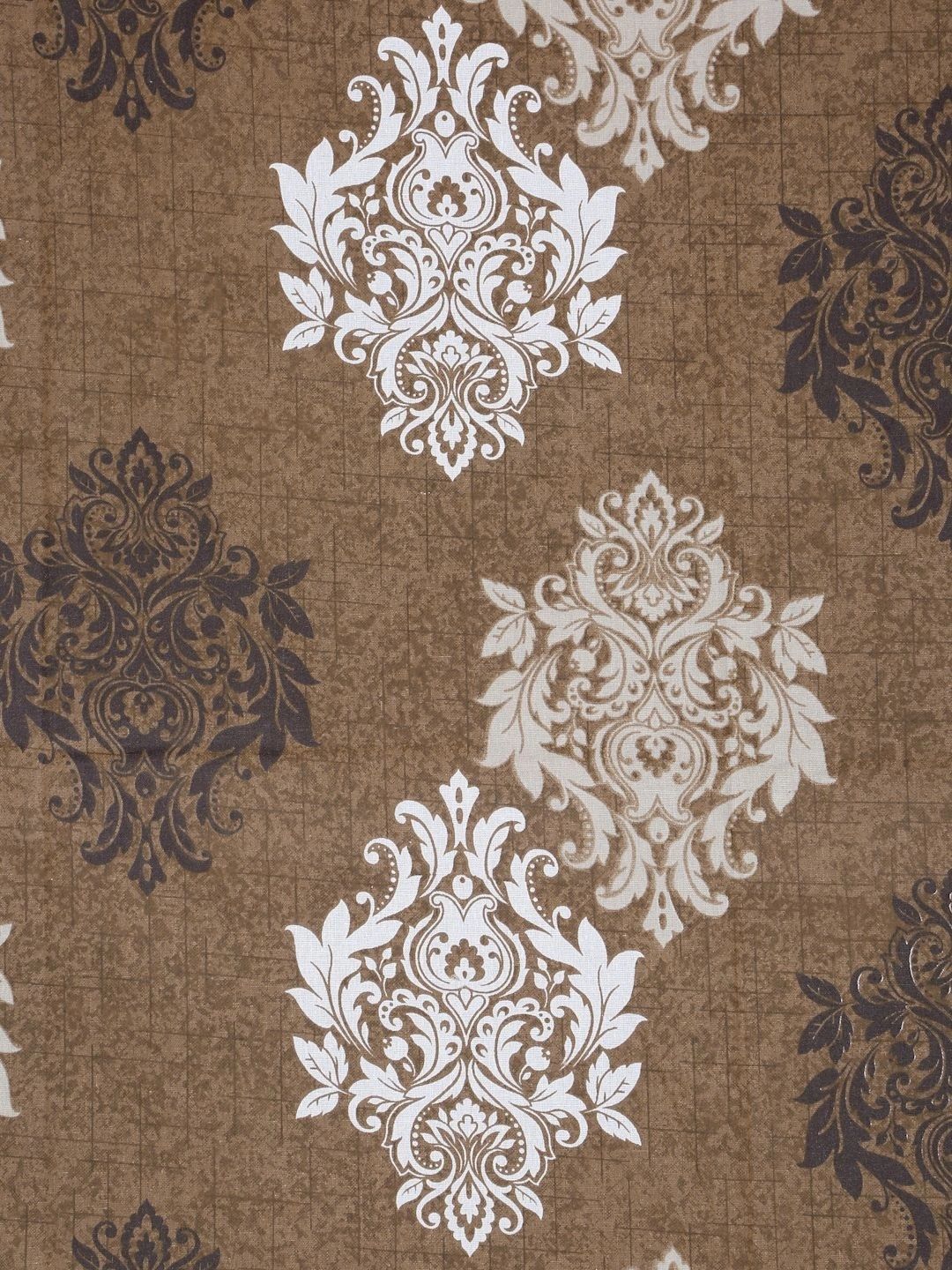 Myntra Elegant Homes Brown Floral 400 TC Cadar Katil Single dengan 1 Sarung Bantal