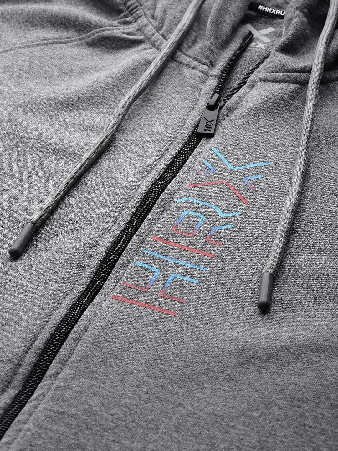 HRX by Hrithik Roshan Trial Tracers Brand Logo Printed Hooded Running  Sweatshirt