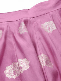 Anouk Printed Ready to Wear Halter Neck Smocked Lehenga & Blouse With Dupatta