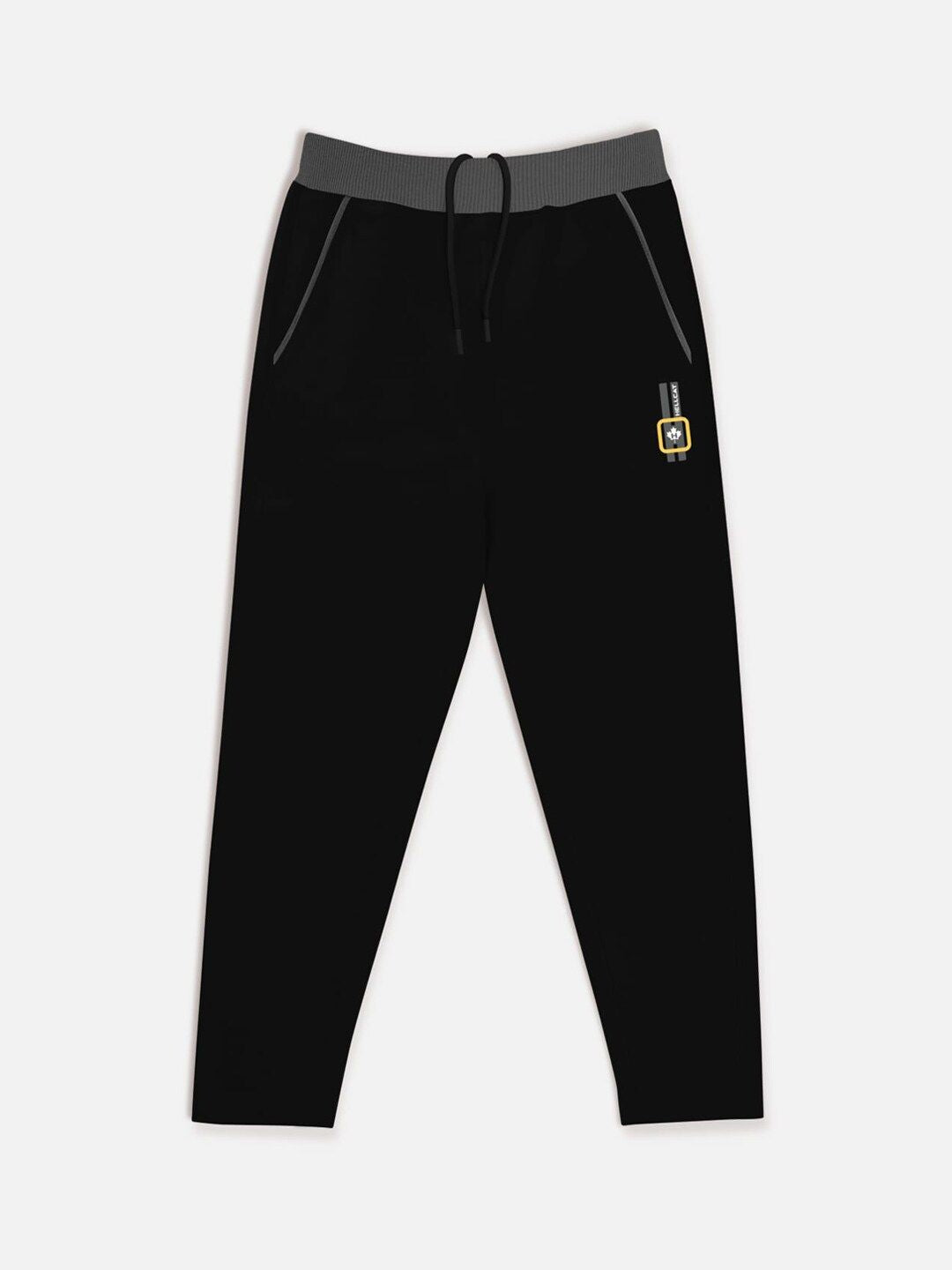HELLCAT Boys Grey Black & Fluorescent Green Solid Pack Of 3  Track Pants