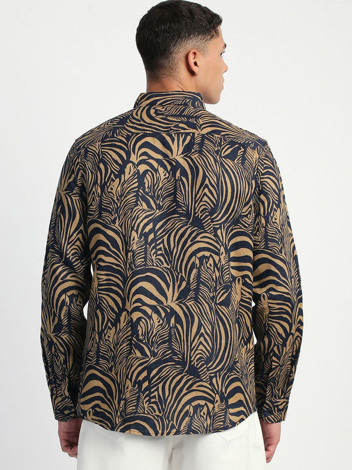 THE BEAR HOUSE Men Slim Fit Floral Opaque Printed Casual Shirt