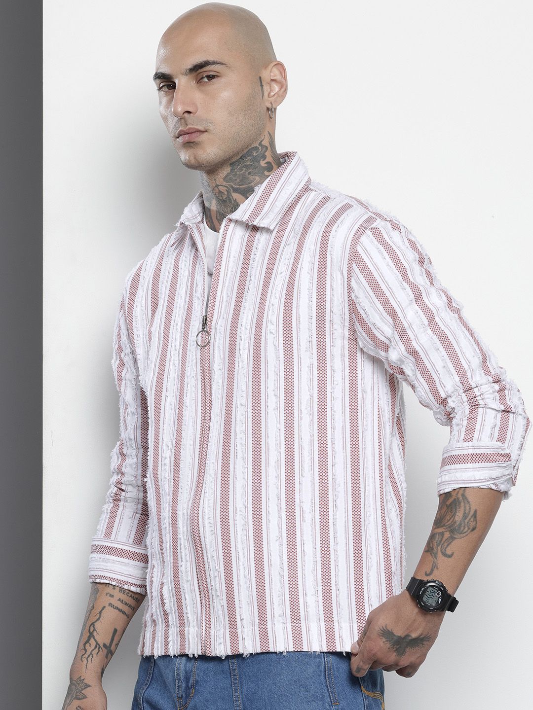 The Indian Garage Co Striped Casual Shirt