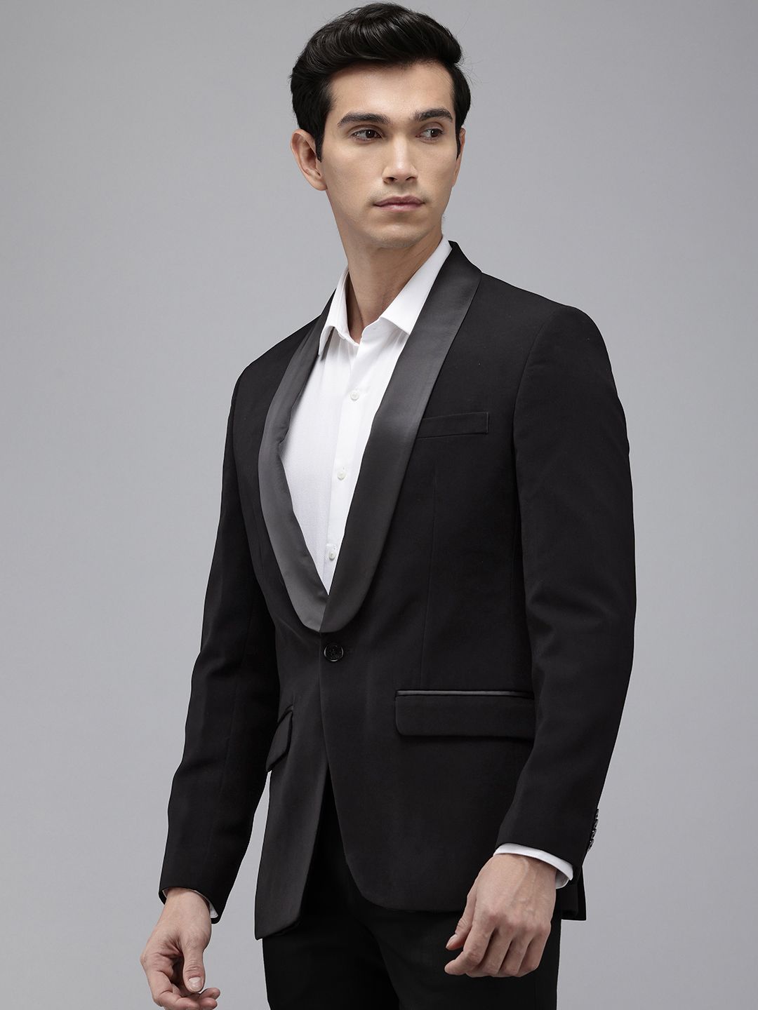Park Avenue Super Slim Fit Shawl Collar Single-Breasted Party Blazers