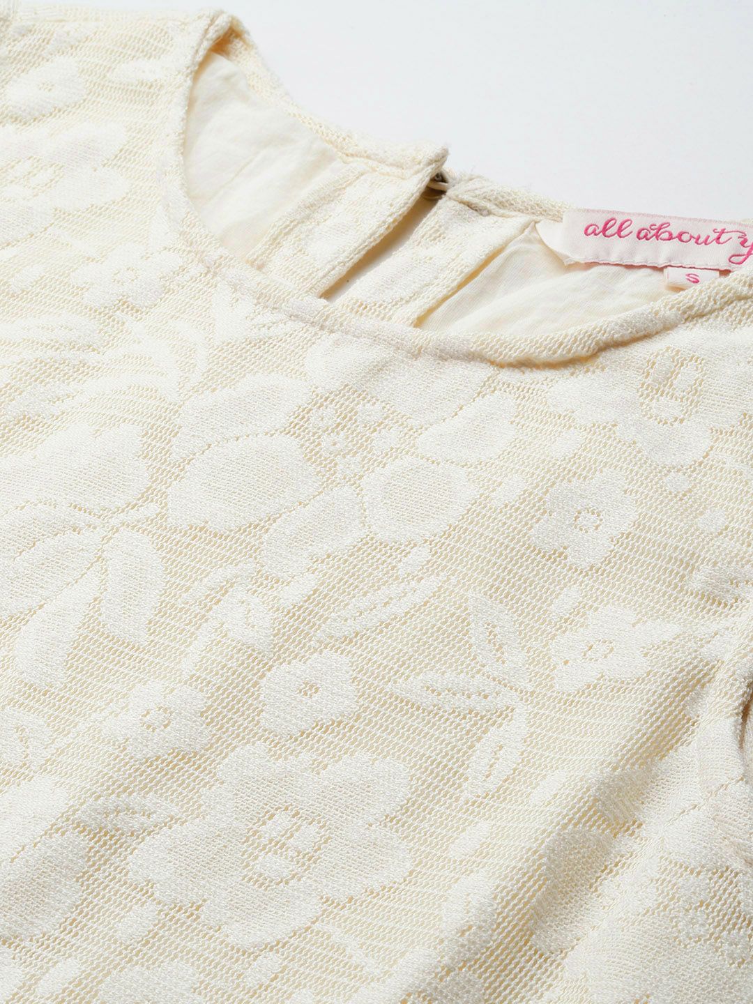 all about you Pure Cotton Floral Lace A-Line Mini Dress