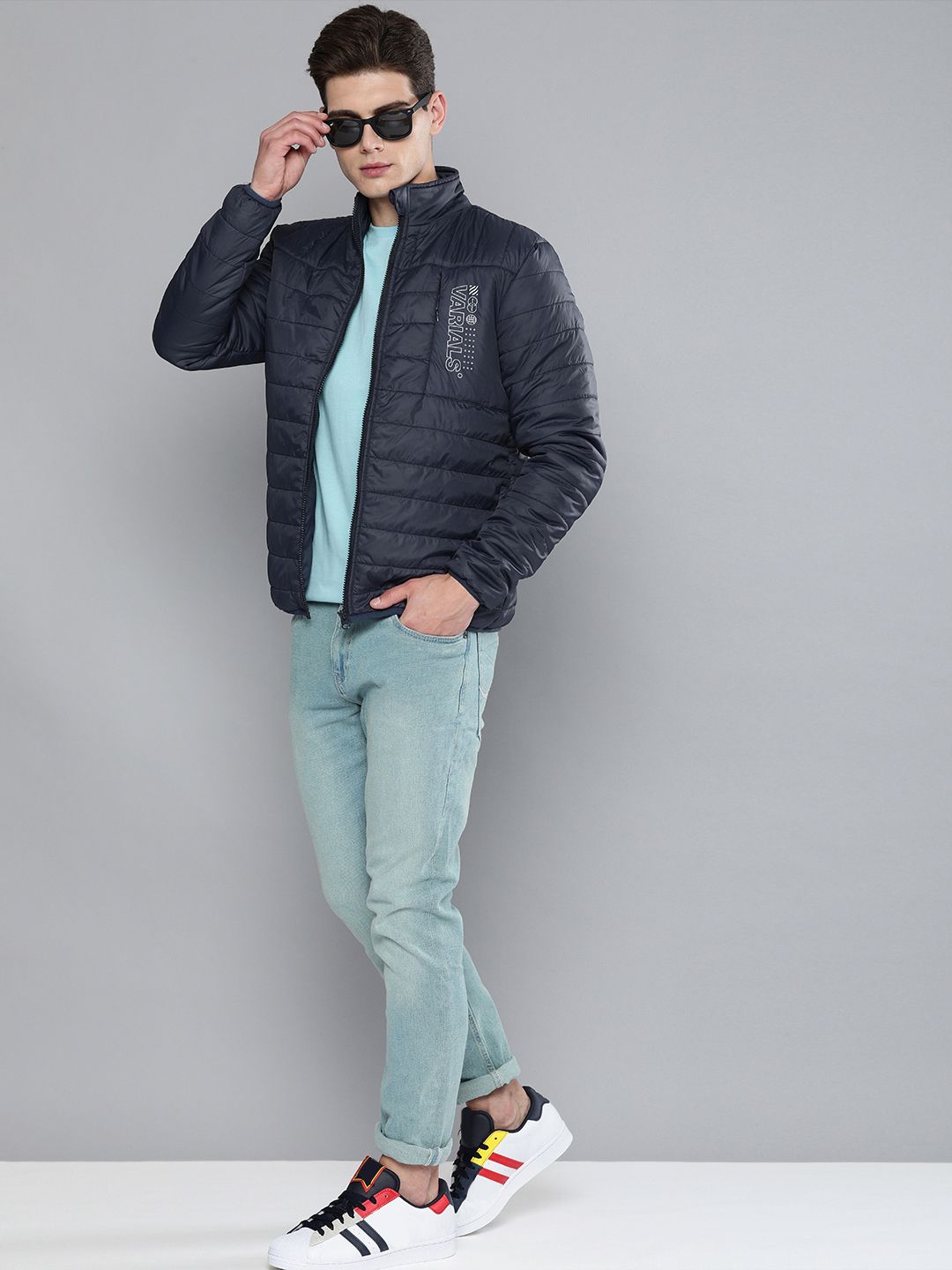 The Indian Garage Co Men Zip-Jacket Slim Fit Puffer Jacket