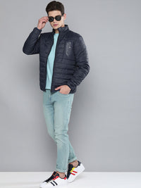The Indian Garage Co Men Zip-Jacket Slim Fit Puffer Jacket