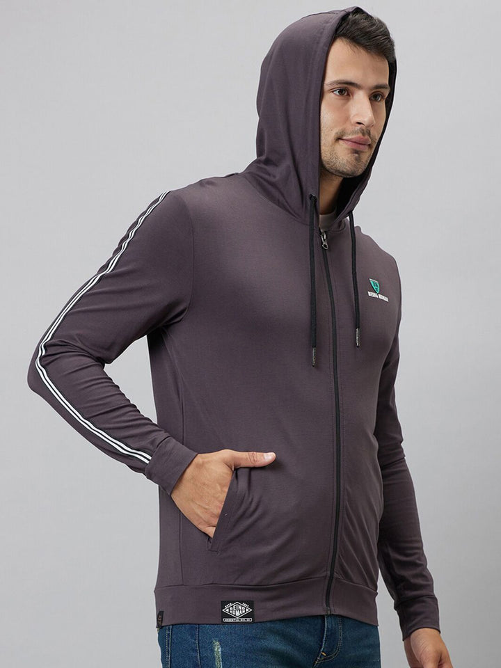 Being Human Hooded Long Sleeve Front-Open Sweatshirt