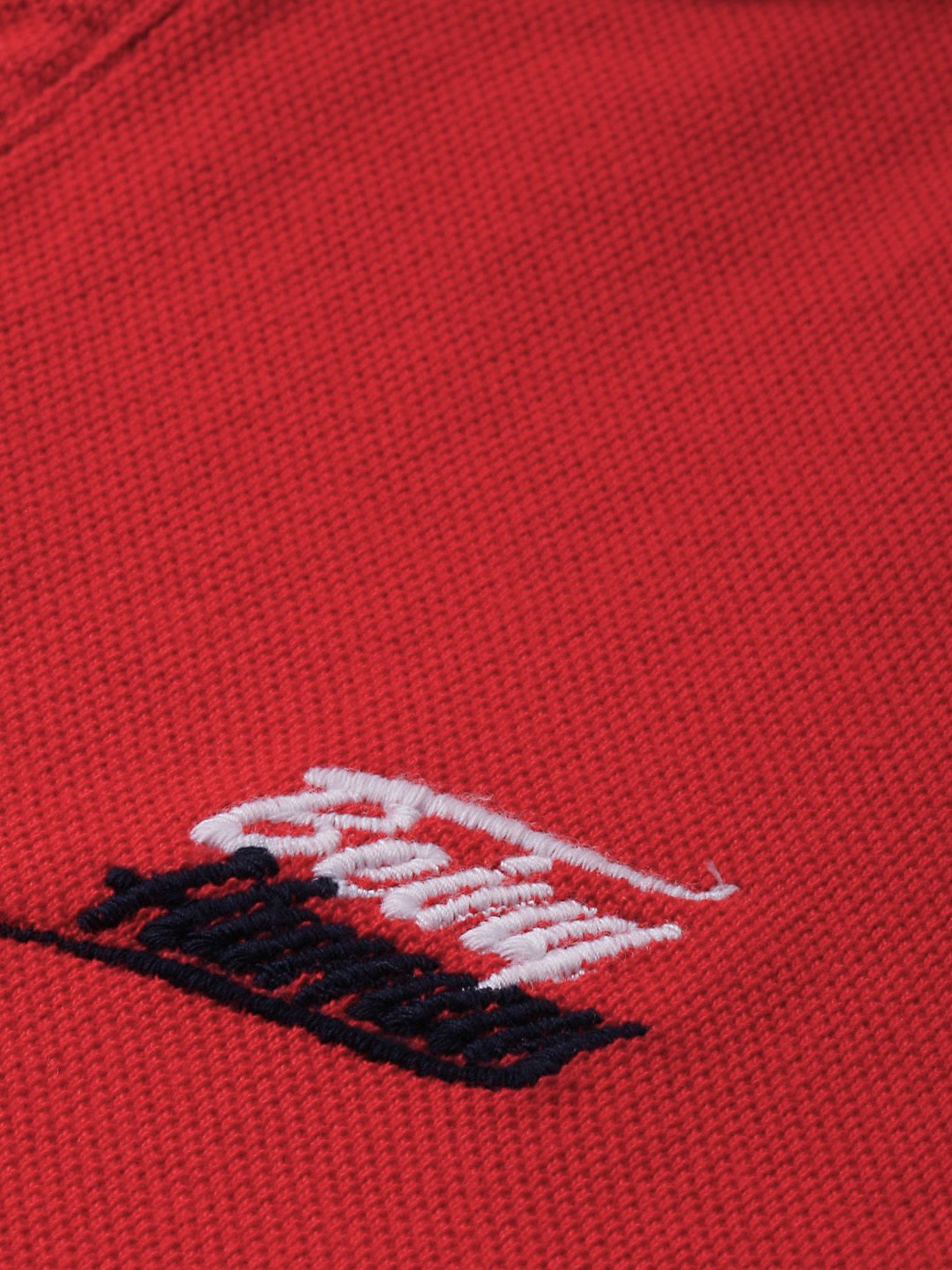 Being Human Clothing Men Red Solid Polo Collar Pure Cotton T-shirt
