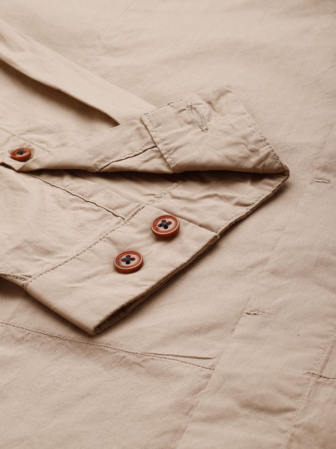Mr Bowerbird Tailored Fit Pure Cotton Compact Poplin Crew Neck Shirt