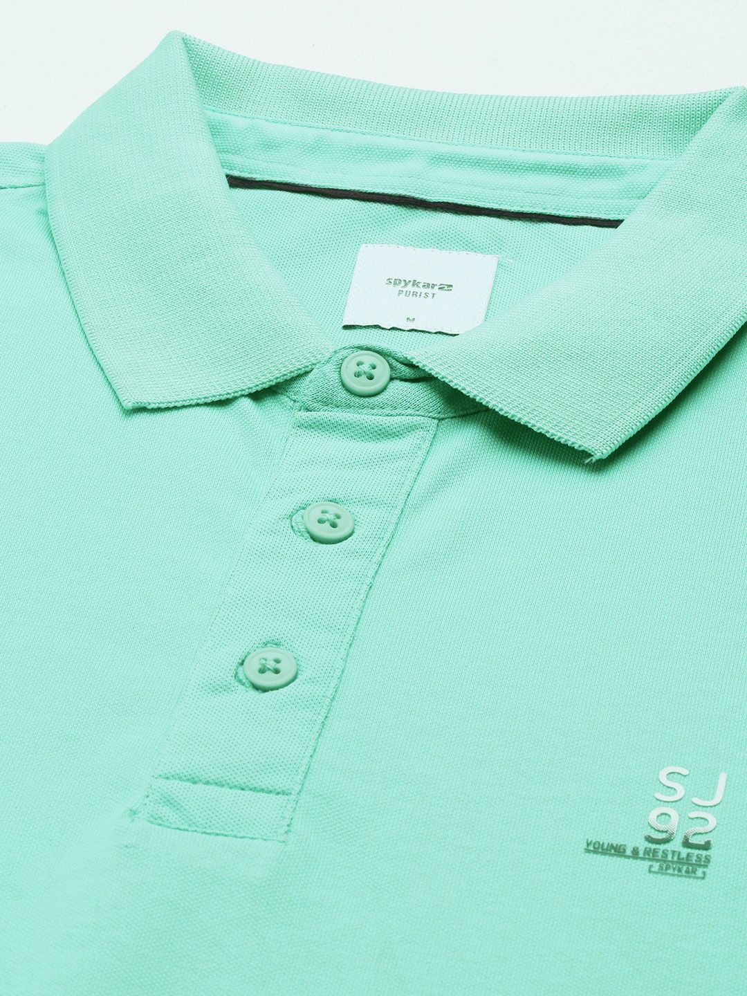 SPYKAR Solid Polo Collar Applique Slim Fit T-shirt