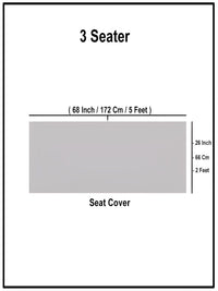 STITCHNEST Sea Green Self Design 3 Seater Sofa Cover