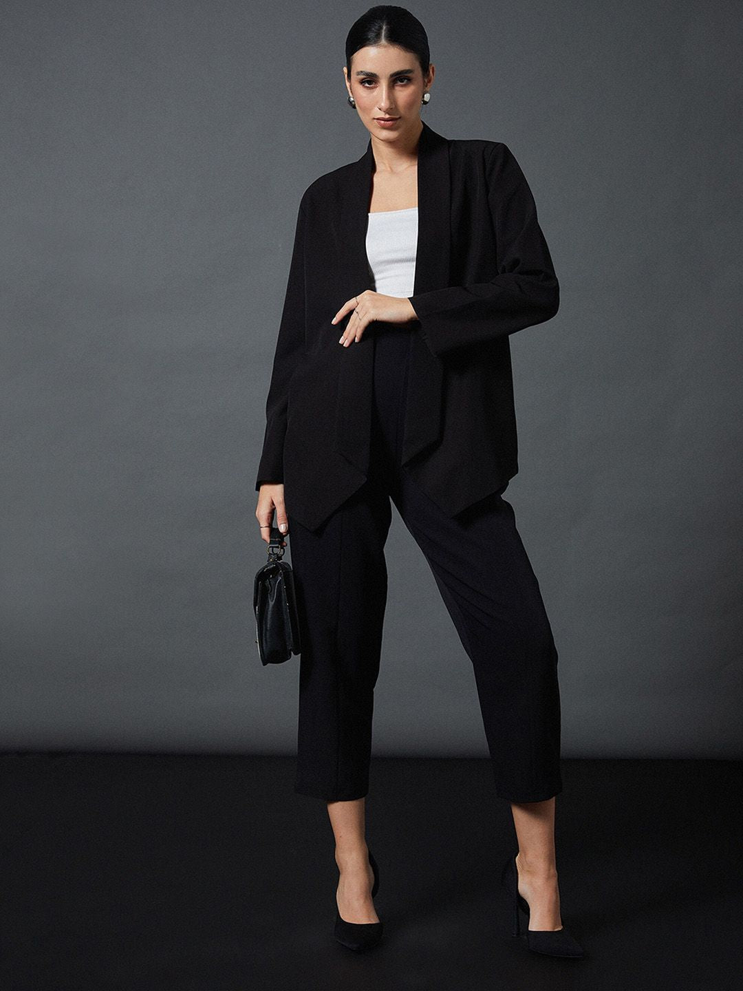 SASSAFRAS worklyf Mom Fit High Rise Plain Regular Trousers