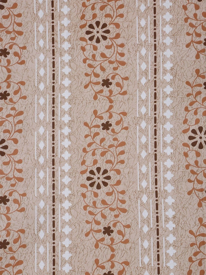 Moda Rapido X KLOTTHE Beige Floral 400 TC Single Bedsheet with 1 Pillow Covers