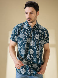 Being Human Slim Fit Floral Printed Casual Shirt