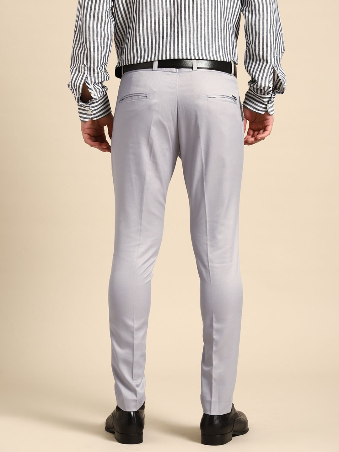DENNISON Men Smart Tapered Fit Formal Trousers