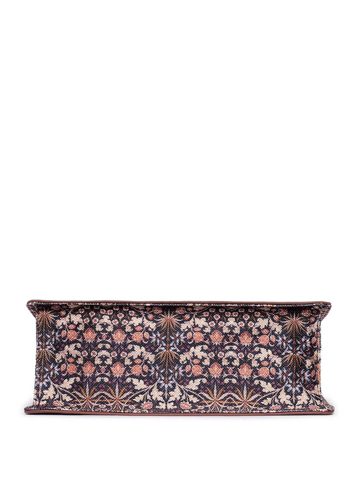 ZOUK Floral Printed Structured Handheld Bag
