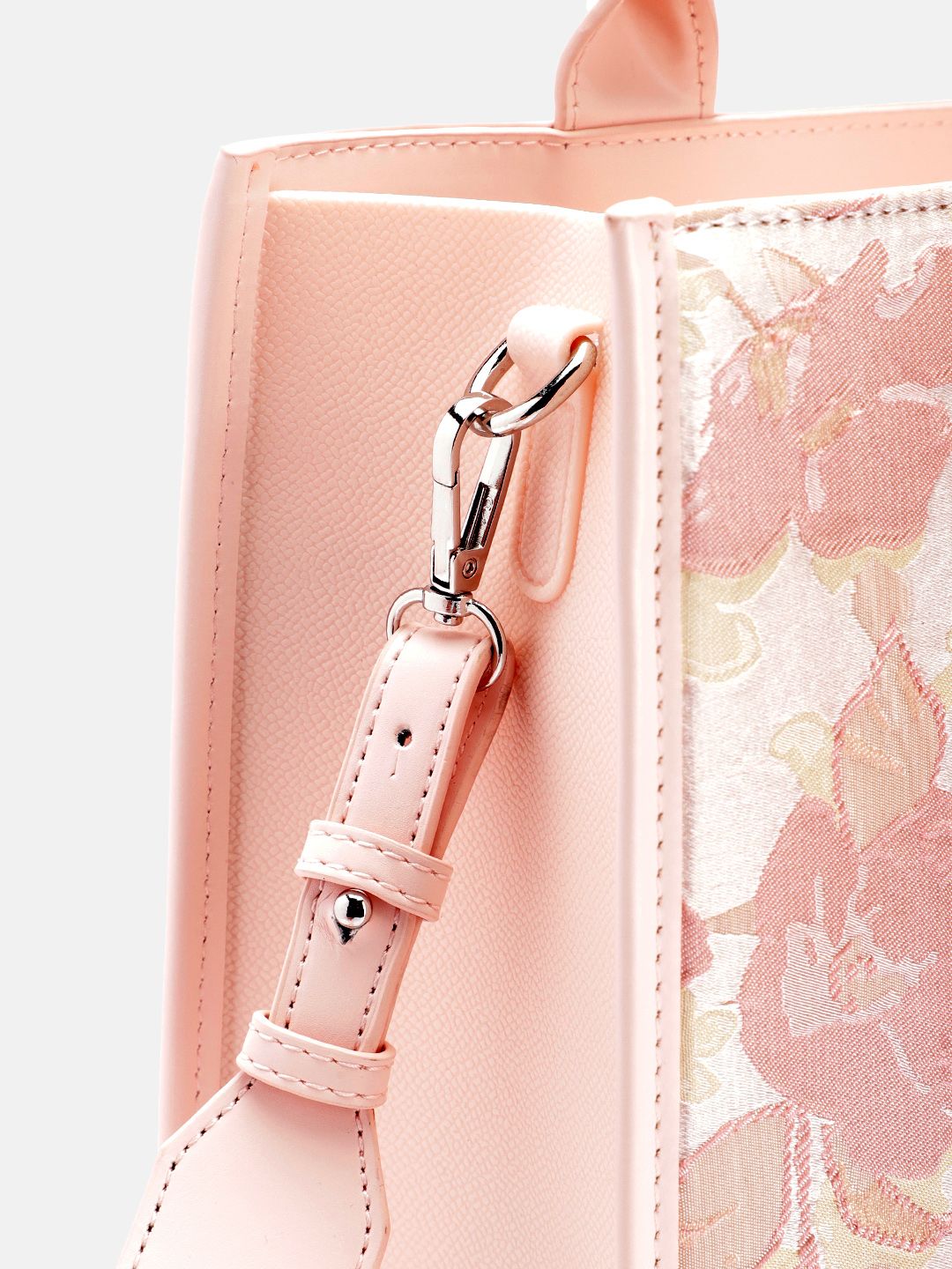Lino Perros Floral Textured Structured Handheld Bag