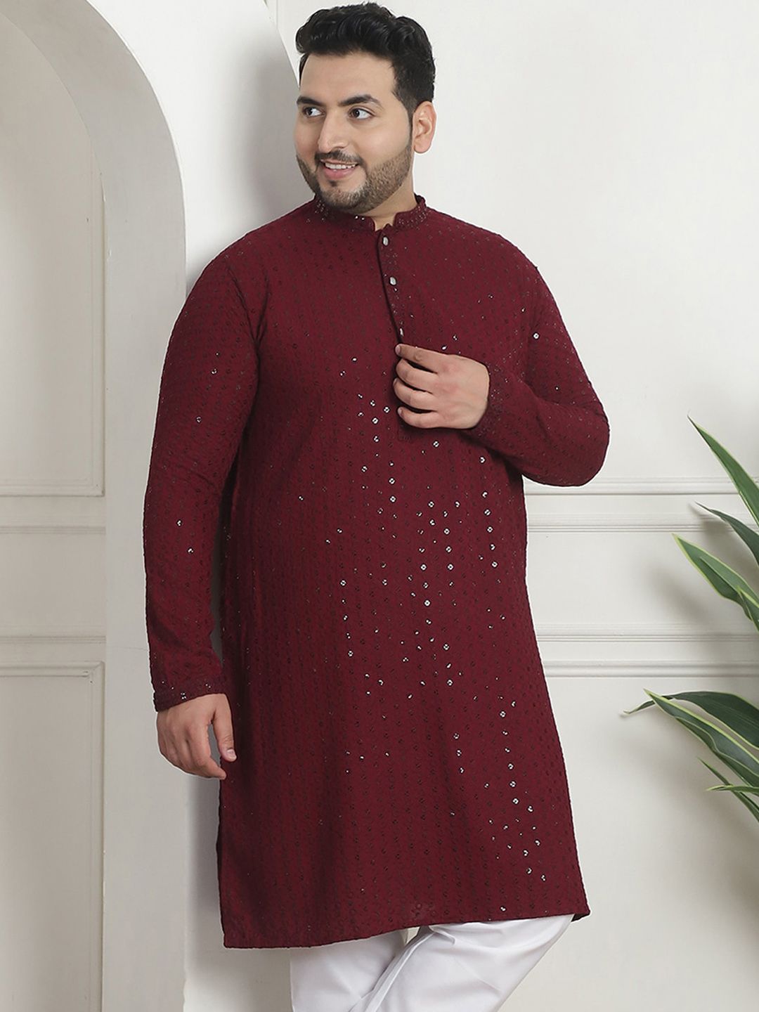 SOJANYA PLUS Kurta Kapas Tulen Berpayet