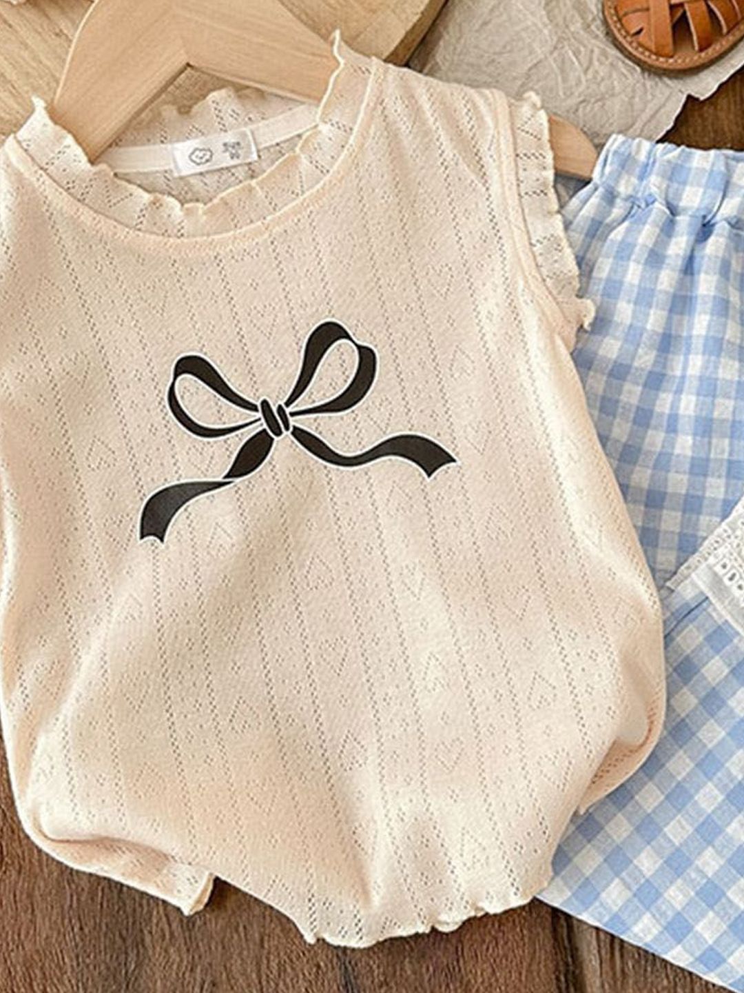 YK Girls Printed Top & Trousers Clothing Set