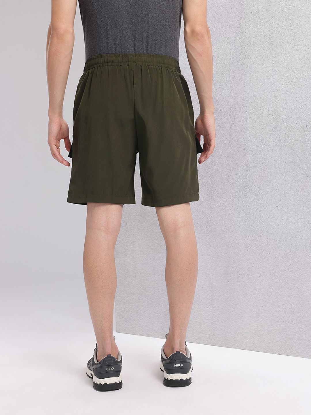 HRX by Hrithik Roshan Men Colourblocked Mid-Rise Cargo-Style Lifestyle Shorts