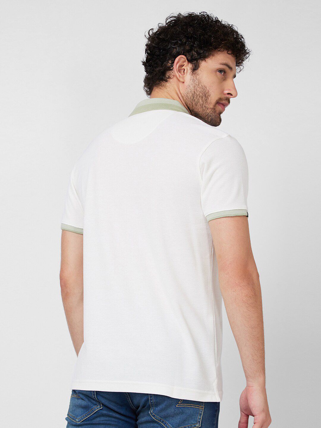 SPYKAR Polo Collar Short Sleeves Slim Fit T-shirt