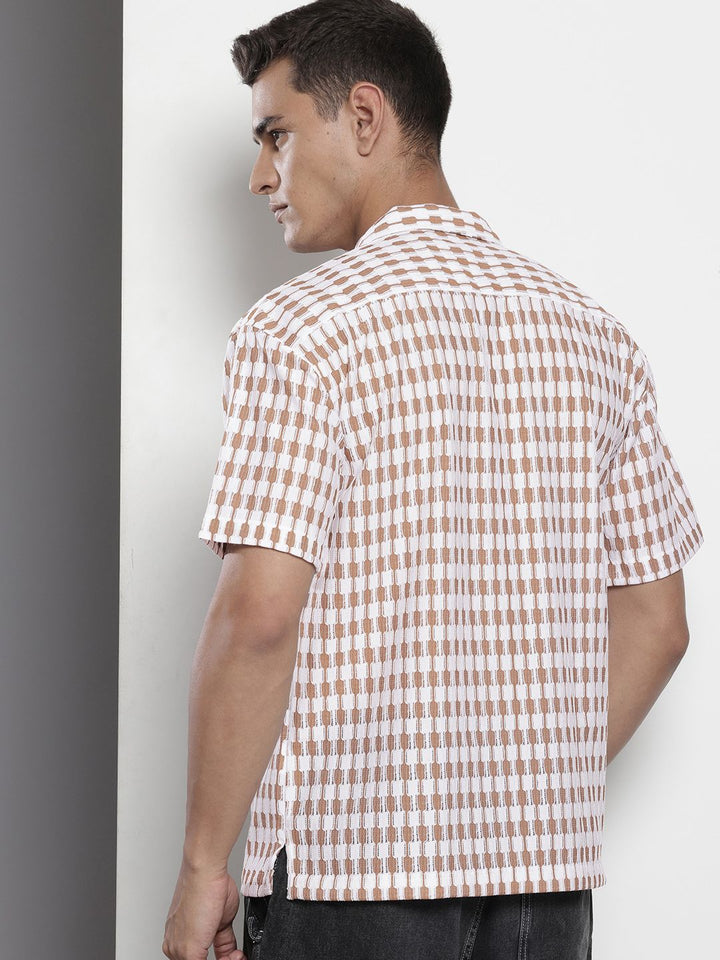 The Indian Garage Co Men Relaxed Fit Self Design Shirt