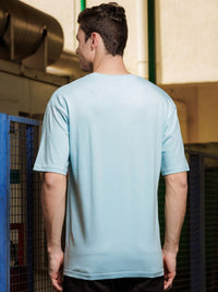 ADRO Round Neck Drop-Shoulder Sleeves Oversized Pure Cotton T-shirt